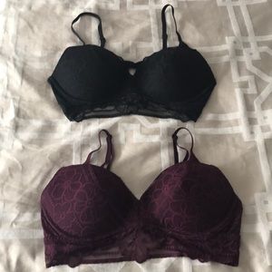 Two bralettes from Pink
